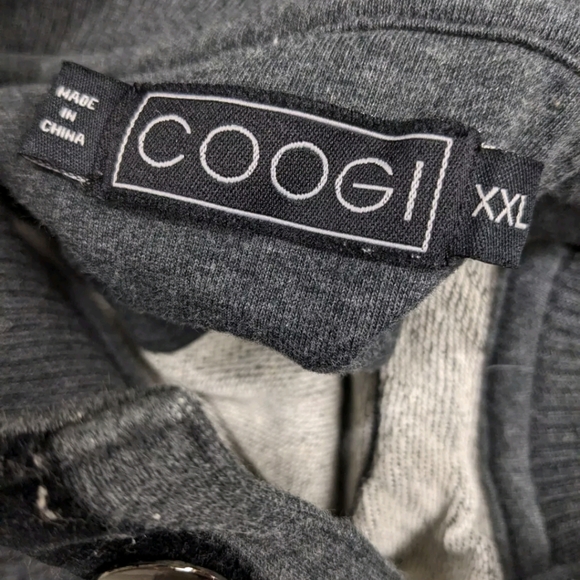 COOGI Henley Pullover Sweater Long Sleeve XXL 2XL 90s Y2K Military - Picture 2 of 10